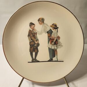 Vintage Decorative Plate with Children Illustration